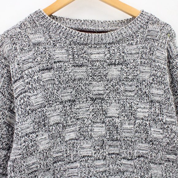 Vintage Cambridge Classics Knit Sweater Mens Gray Pullover Long Sleeve Size M - Picture 6 of 10